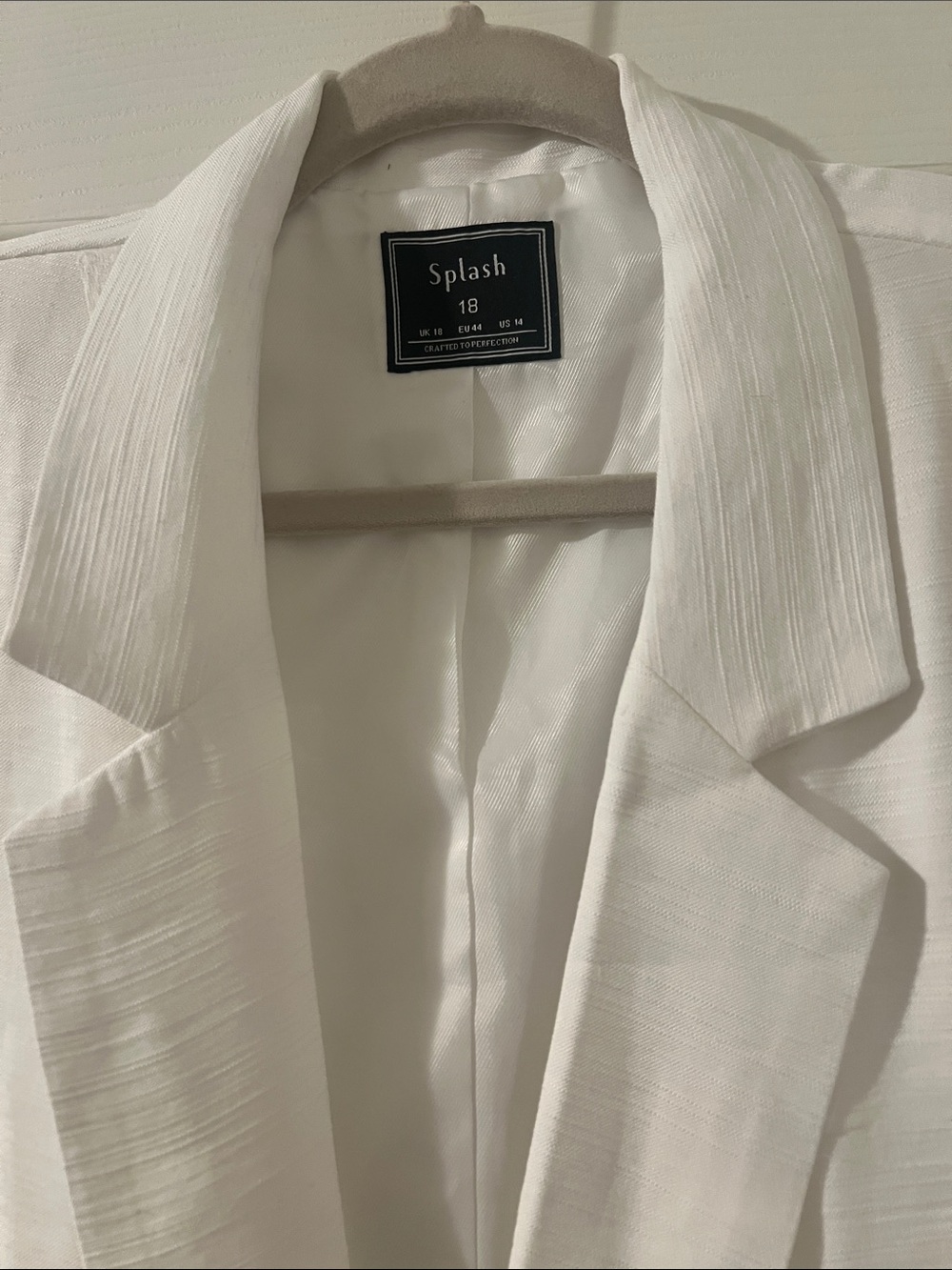 NWT Splash White Sleeveless Blazer Vest - Picture 3 of 9